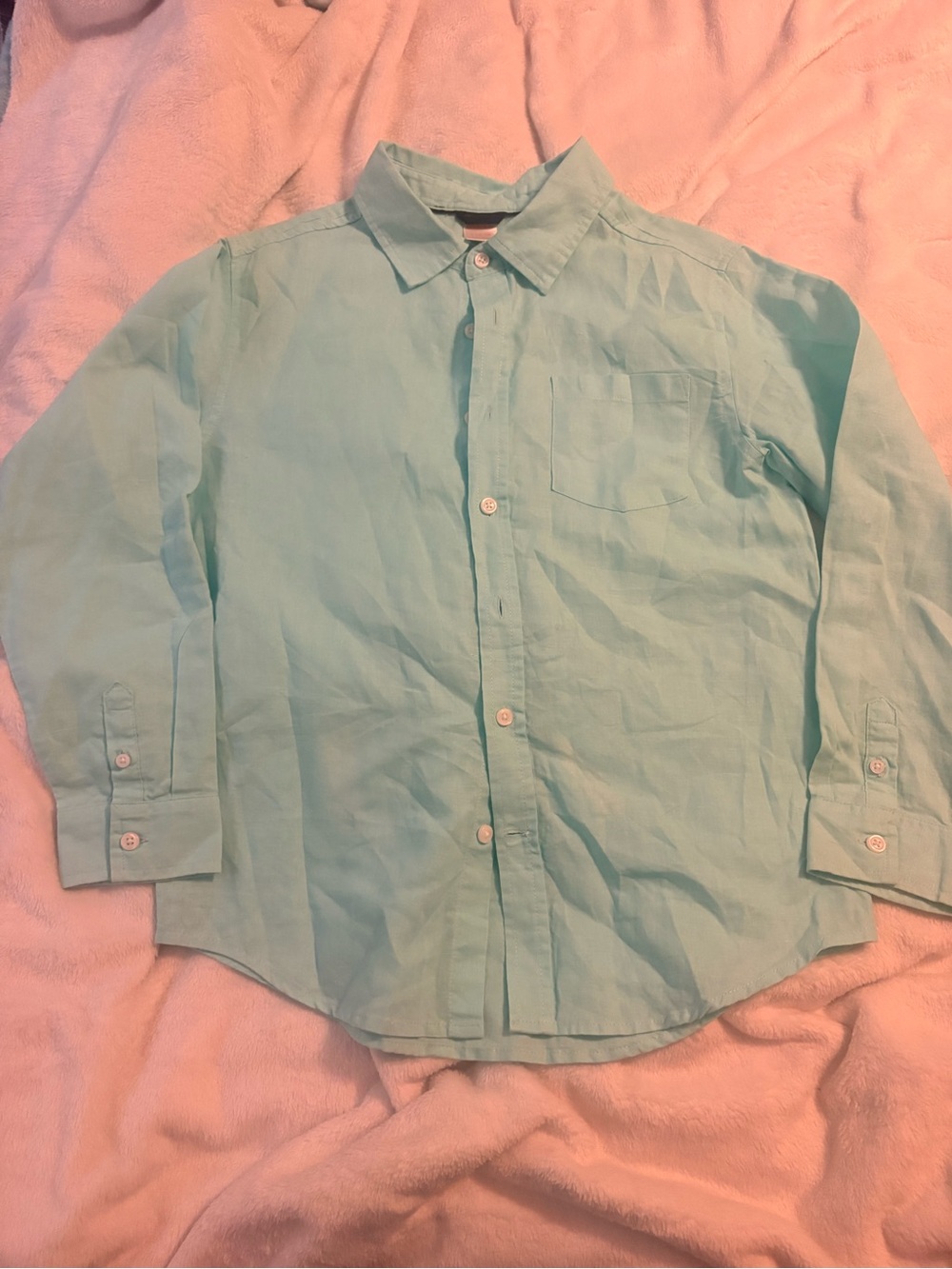 Gymboree Light Aqua Button-Down Shirt